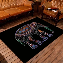 Богемные коврики для дома, ковры для гостиной, противоскользящие мягкие коврики с рисунком слона, для спальни, дивана, журнального столика, кабинета, коврики
