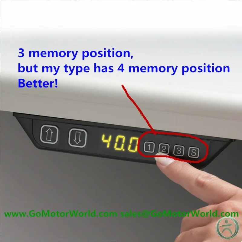 Electric height adjustable desk hand switch