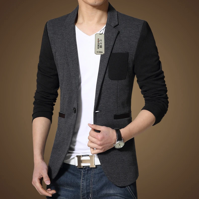 2018 New Linen Blazers Men Design Men Blazer Suit Personality Blaser Casual Blazer Men Slim Fit