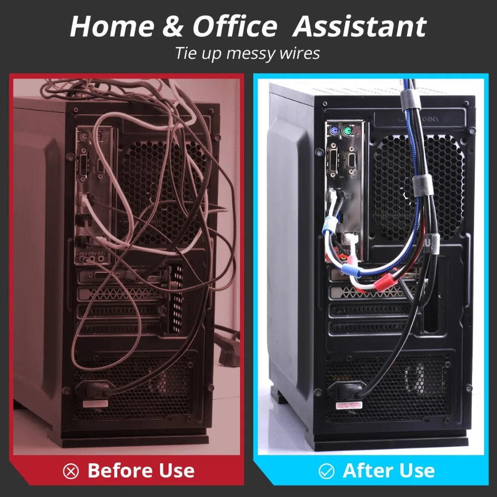 FONKEN Cable Organizer USB Cable Winder Mouse Ties Power Wire AUX HDMI Cord Free Clip Management Phone Winding Velcro Cables FONKEN Cable Organizer USB Cable Winder Mouse Ties Power Wire AUX HDMI Cord Free Clip Management Phone Winding Velcro Cables