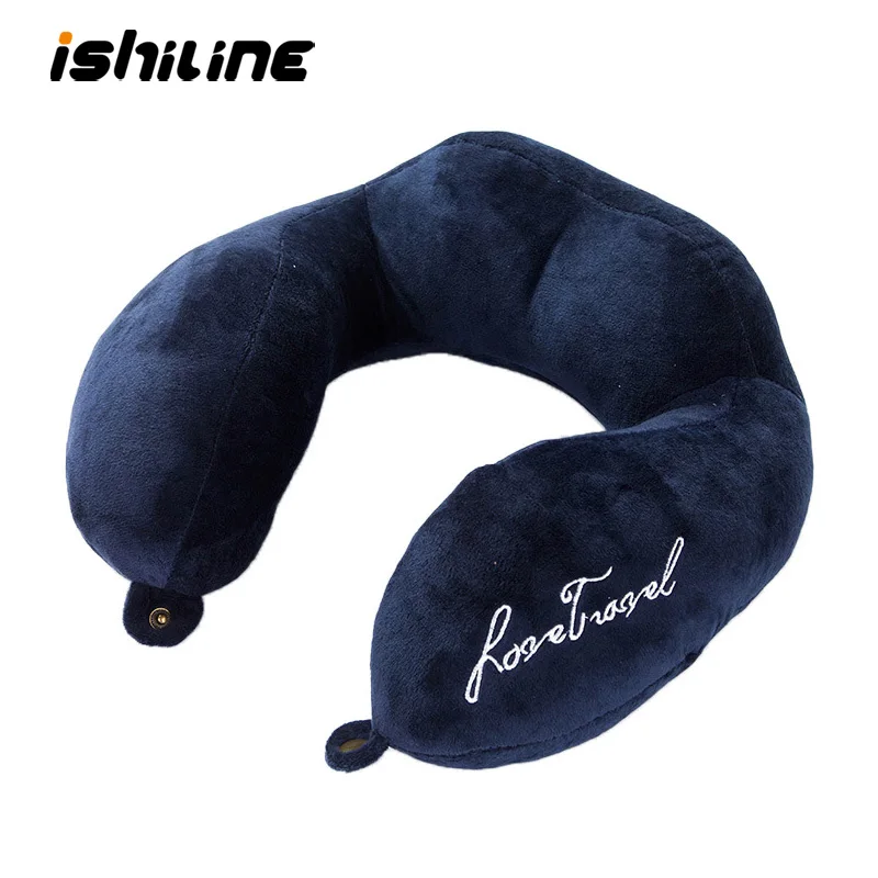 

U Shaped Travel Pillow Nanoparticles Neck Support Headrest Health Care Cushion Airplane Flight Foam particles Pillow for travel
