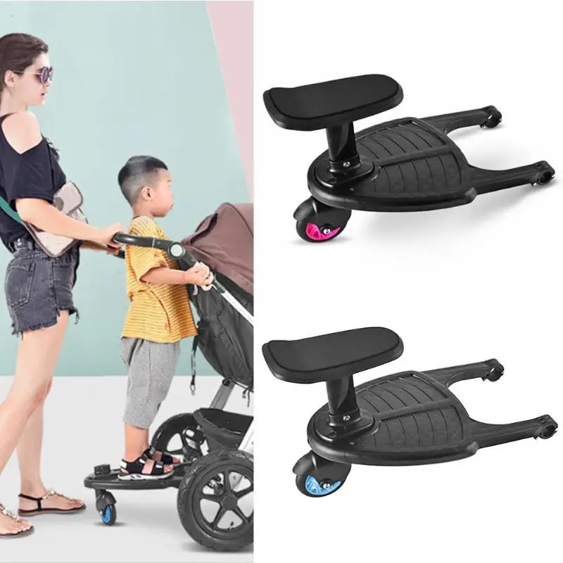 

Fashion Children Stroller Pedal Adapter Second Child Auxiliary Trailer Twins Scooter Hitchhiker Kids Standing Plate with Seat