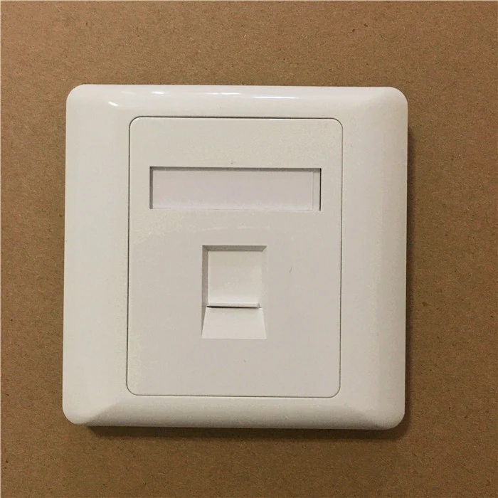 10 قطعة 1 ميناء مزدوجة RJ45 جدار الوجه غطاء شبكة LAN القط 5/5e/6