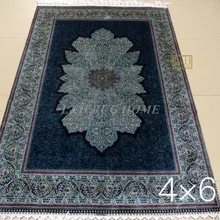 4'X6' 230 линия ручной работы Шелковый Восточный персидский ковер ручной работы шелковый ковер для украшения дома