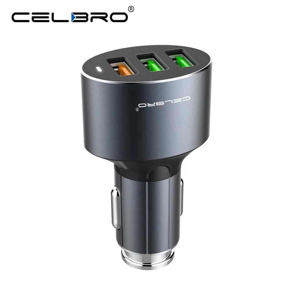 

Multi USB Car Charger Quick Charge 3.0 Metal Multiple 3 Port Auto Fast Car Charger QC 3.0 Universal Car-charger for Mobile Phone