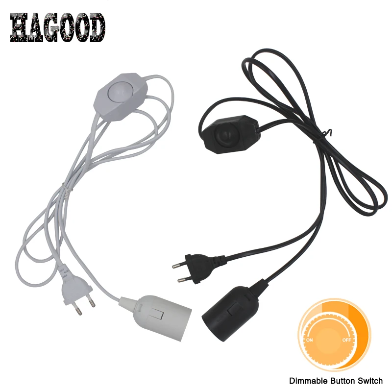 

1.8m Line Cable E27 LED Pendant Lamp Base 301 Dimmable Switch E27 Socket Plug Power Cord for Indoor Living room Bulb Lighting