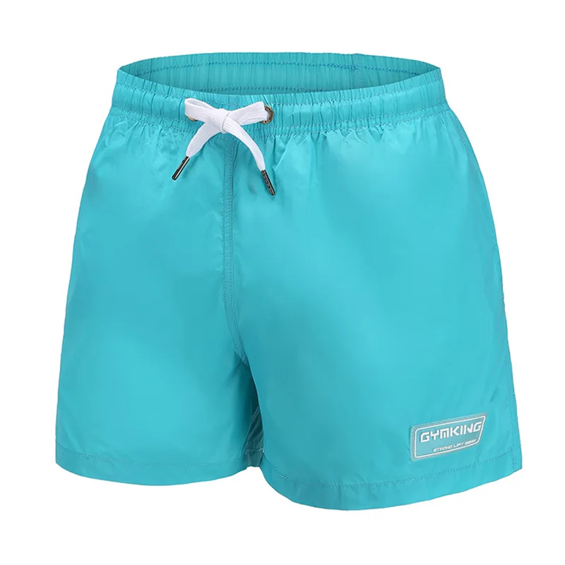 Мужские спортивные шорты для бодибилдинга и фитнеса Летние повседневные Модные небесно-голубые тонкие пляжные короткие мужские Брюки Легинсы для тренировок