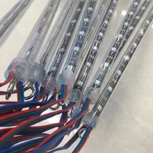 2 м длинные 3D WS2812B цифровой Метеор светильник; пикселей трубки; DC5V вход; 128 шт. WS2812B светодиоды с 64 пикс./м