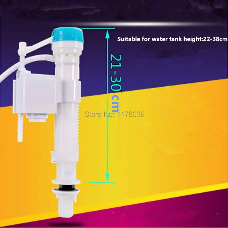 Универсальный Впускной водяной клапан для туалета, выдвижные заправочные клапаны, подходящие для резервуара для воды высотой 22-38 см, заправочные клапаны для туалета