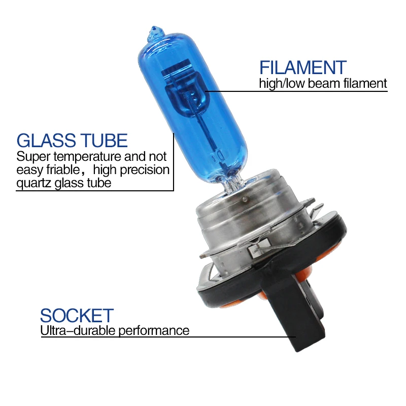 MODERN CAR 2pcs H15 6000K White Halogen Xenon Light Bulbs 12V 25W/55W DRL Daytime Running Lights Car Halogen Lamp Headlight Bulb