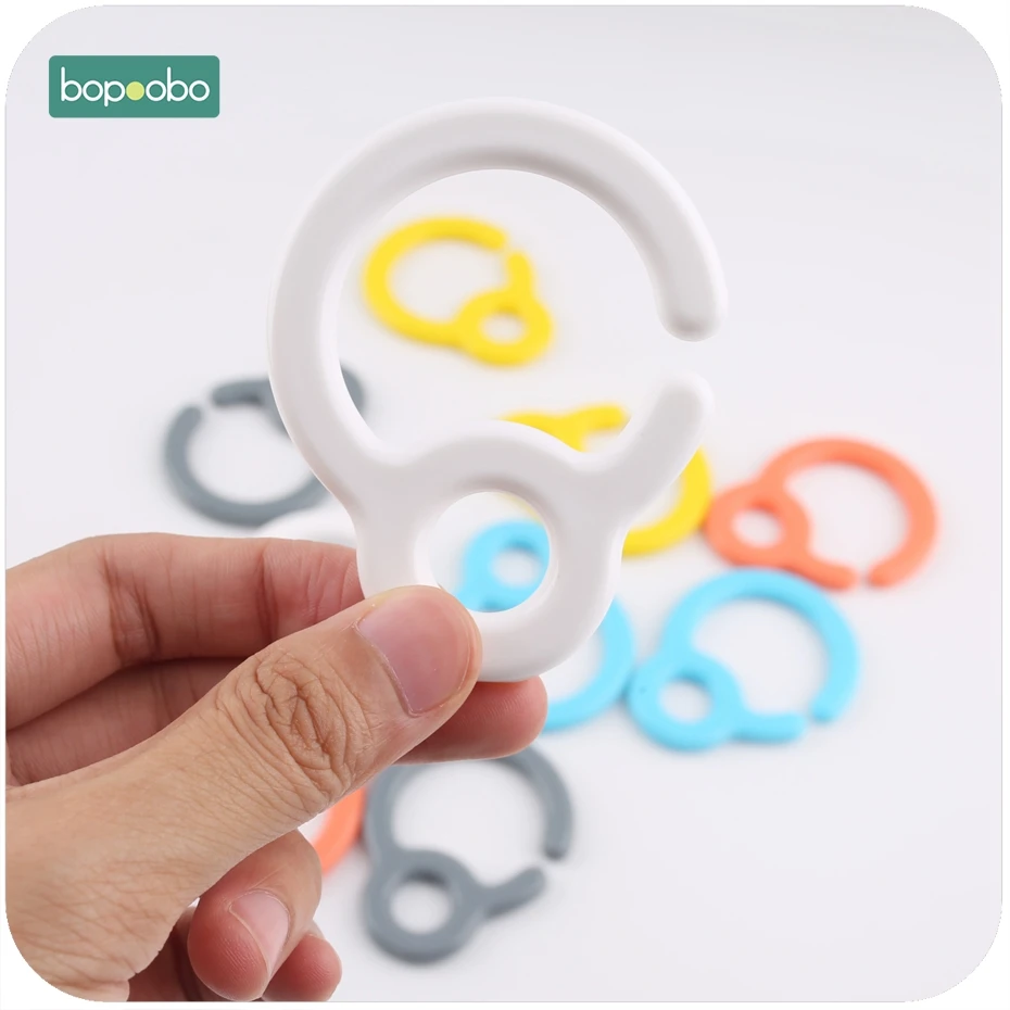 Anel de Dentição Ligações para Brinquedos Carrinho de Bebê Carrinho de Criança Bopoobo Plástico Chupeta Gancho Faça Você Mesmo Clips Manequim Bebê Mordedor Acessórios 20pc 3 Mordedores p bebê