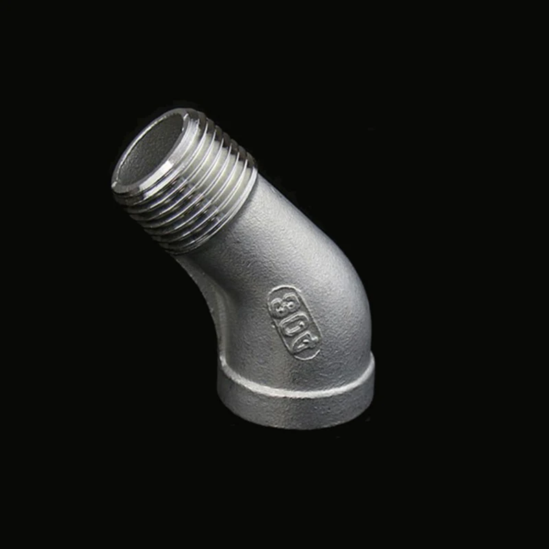 1" BSP Female x 1" BSP Male Thread 304 Stainless Steel 45 Degree Elbow Pipe Fitting Connector