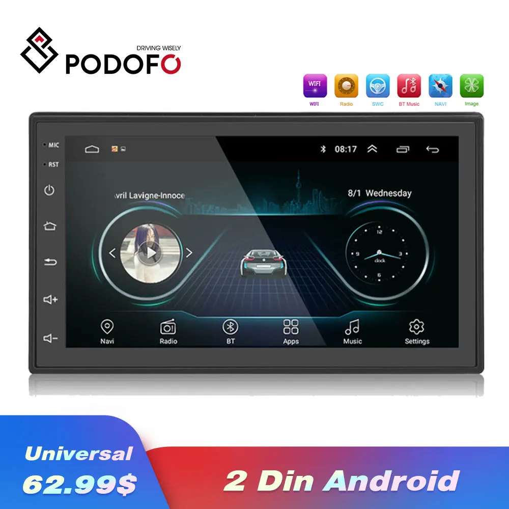 Aliexpress.com : Buy Podofo 2din Android Car Radio multimedia player ...