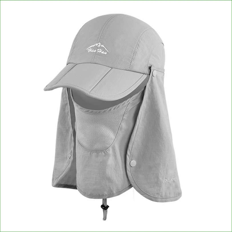 FSC01 Открытый Рыбалка Пешие прогулки ведро шляпа съемный складной портативный водонепроницаемый рыбак шляпа Маска Защита лица кепки