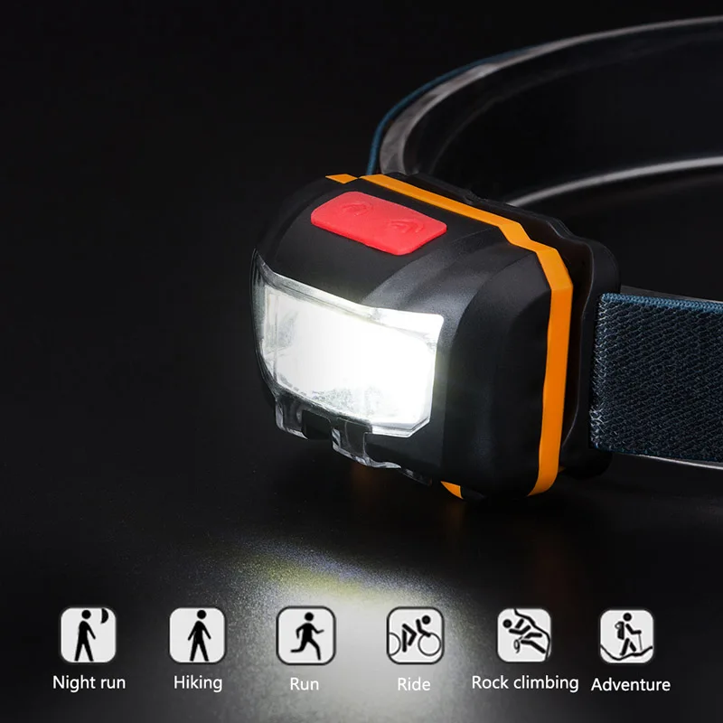 

Newest Mini IR Sensor Headlight Induction USB Rechargeable Headlamp LED Head Torch Built-in 2000mAh Battery --
