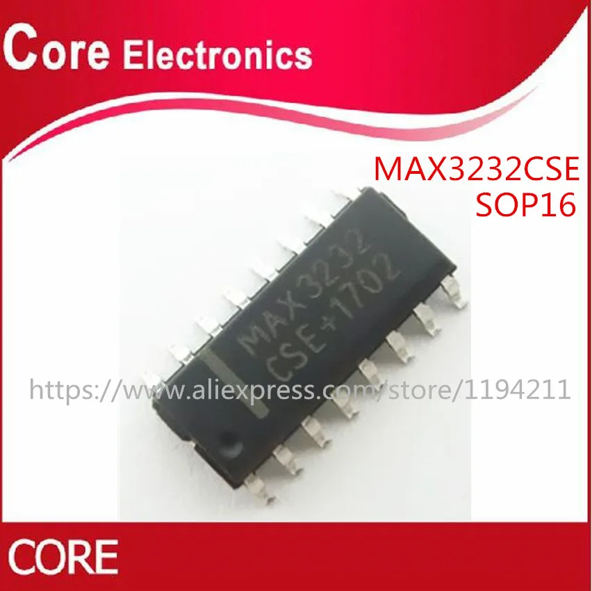 200 шт. MAX3232CSE MAX3232 IC SOP 16|Интегральные схемы| |