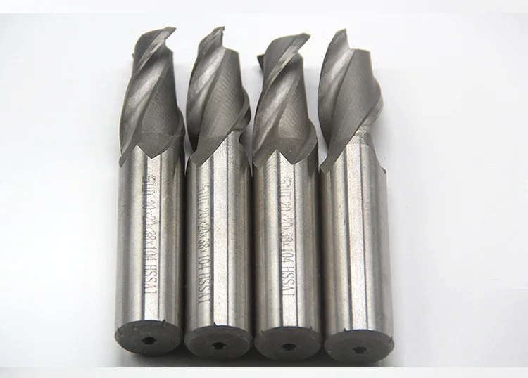 2-Pack 6mmx6mm HSS-AL Straight Shank End Mill Cutters - 4 Flute Milling Machine Bits - View #6