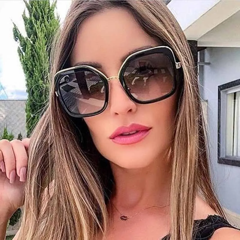 

MIZHO Real Visual Celebrity Polarized Women Sunglasses Cat eye Mirrored UV Protection womens sunglasses brand designer 2019