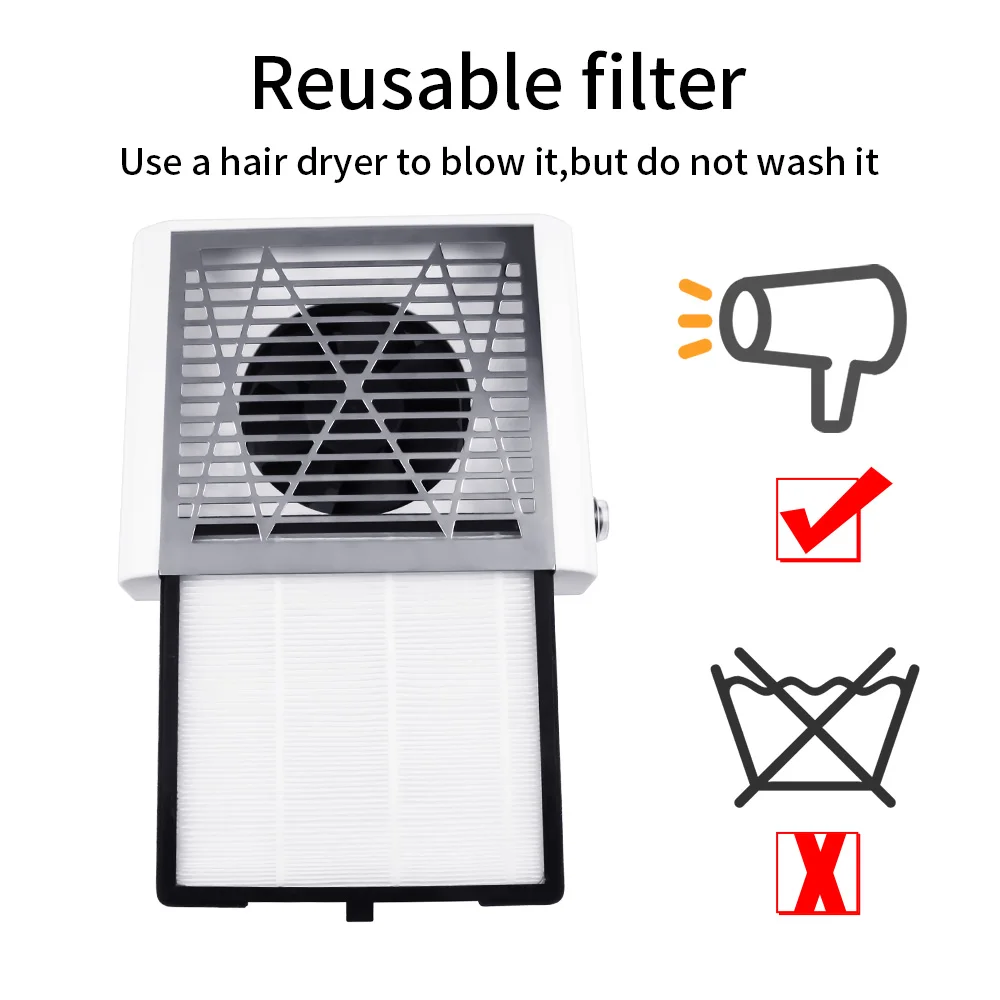 Online 40W Neue Nagel Staub kollektor Nagel Fan Art Salon Saug Staub Collector Maschine Starke Leistung Staubsauger Fan