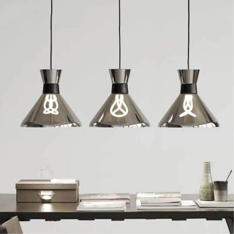 

Northern Europe Modern Chrome Individuality Pendant Light Dining Room Bar Bedroom Cafe Study Room Send Light Bulb Free Shipping