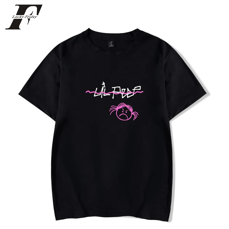 LUCKYFRIDAYF Lil Peep хлопковые футболки мужские/женские Забавные футболки Летние футболки с коротким рукавом хип-хоп футболки размера плюс