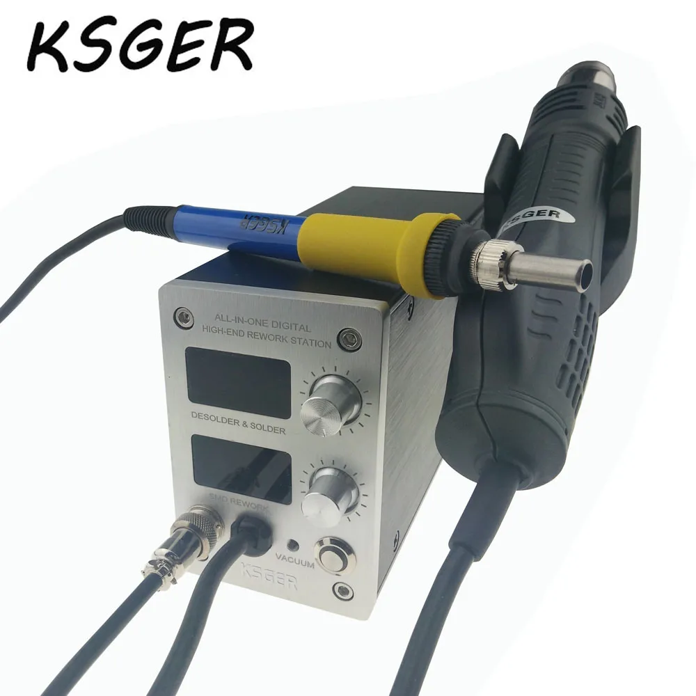 KSGER STM32 OLED T12 температура 2 в 1 все одном фен для пистолета горячего воздуха