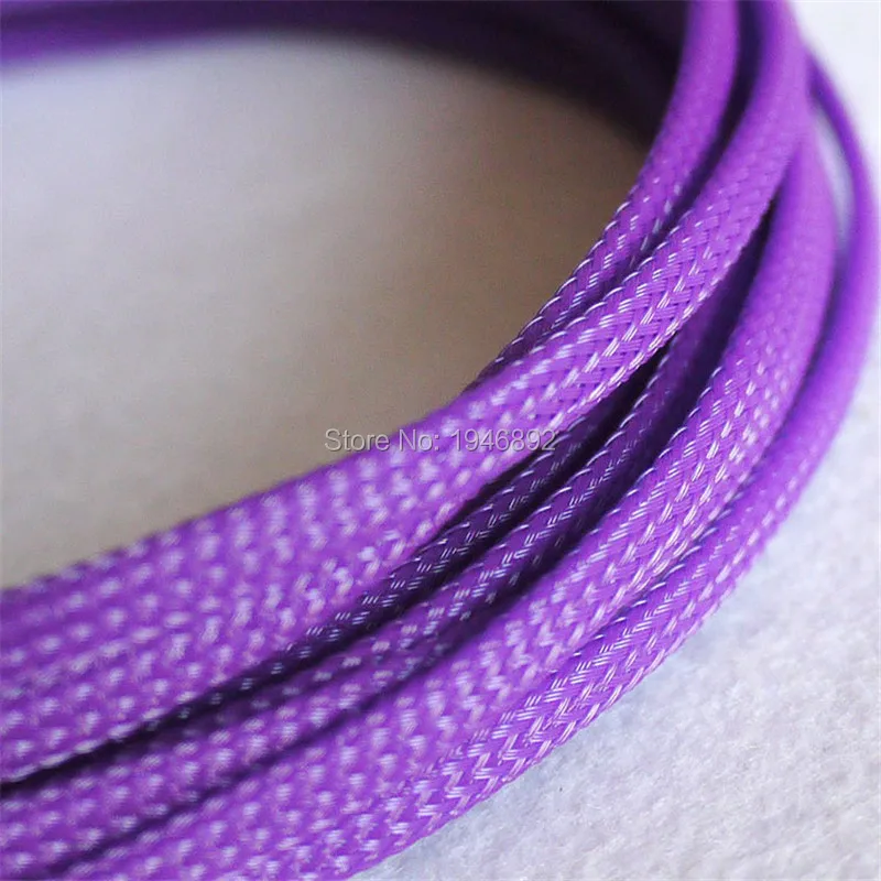 Purple High Quality 4mm Braided Pet Expandable Sleeving High Density