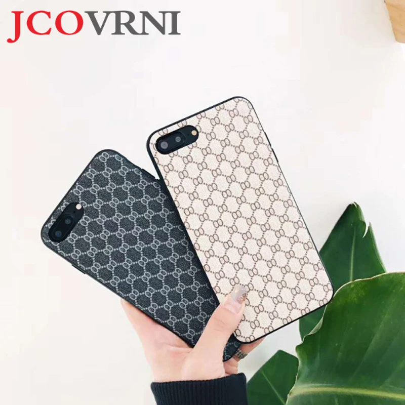 

JCOVRNI Fashion double O pattern for iphone6 6s 7 7plus ultra-thin hard shell for iphone8 8plus phone back cover case