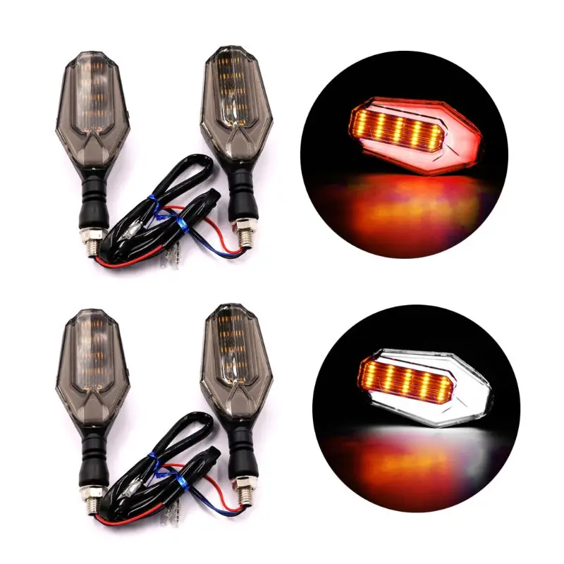 

2Pcs 12v LED Motorcycle Turn Signal Light Running Lamp Bright Indicator Moto Clignotant Blinker For Daytime Night Running