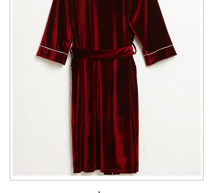 Fdfklak плюс размер Золотой бархатный халат женский с длинным рукавом осенне-зимний банный халат женский Домашняя одежда парные пижамы платья M-3XL