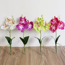 Новинка, 1 шт., 25 см, свадебные украшения, искусственные цветы, тройная голова, искусственная Орхидея, Бабочка, Шелковый цветок, для дома, свадьбы