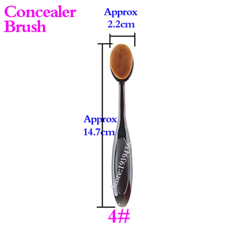 

Adomaner 4# Toothbrush Makeup Brush Set Multipurpose Cosmetic Face Eyeshadow Foundation Powder Puff Blusher Cream Make Up Tools