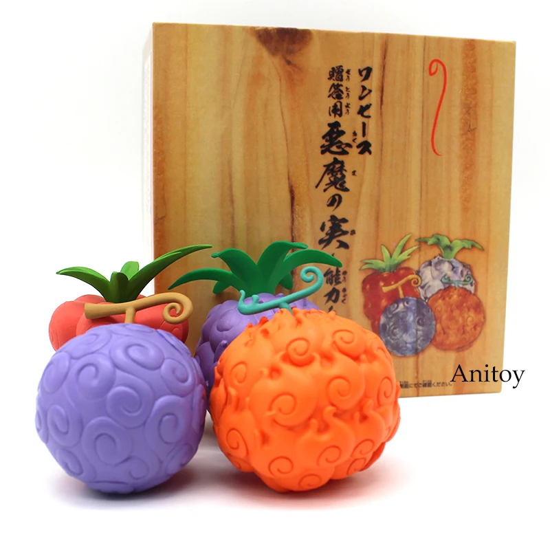 

One Piece Devil Fruits Cursed Fruit 1/16 Scale Painted Figure Gum-Gum Fruit Mera-mera Fruit PVC figure Toys 4pcs/set