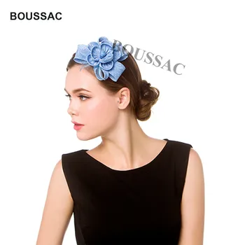 

Fashion Feather Hair Accessories Women Fascinators Pearl Decoration Ladies Party Headband Bridal Wedding Corsage Brooch KNOF23