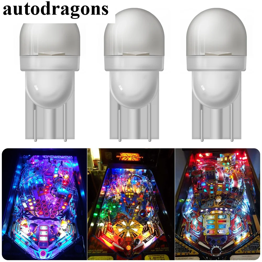 Lot of 10 #555 Pinball Machine Blue LED Lights