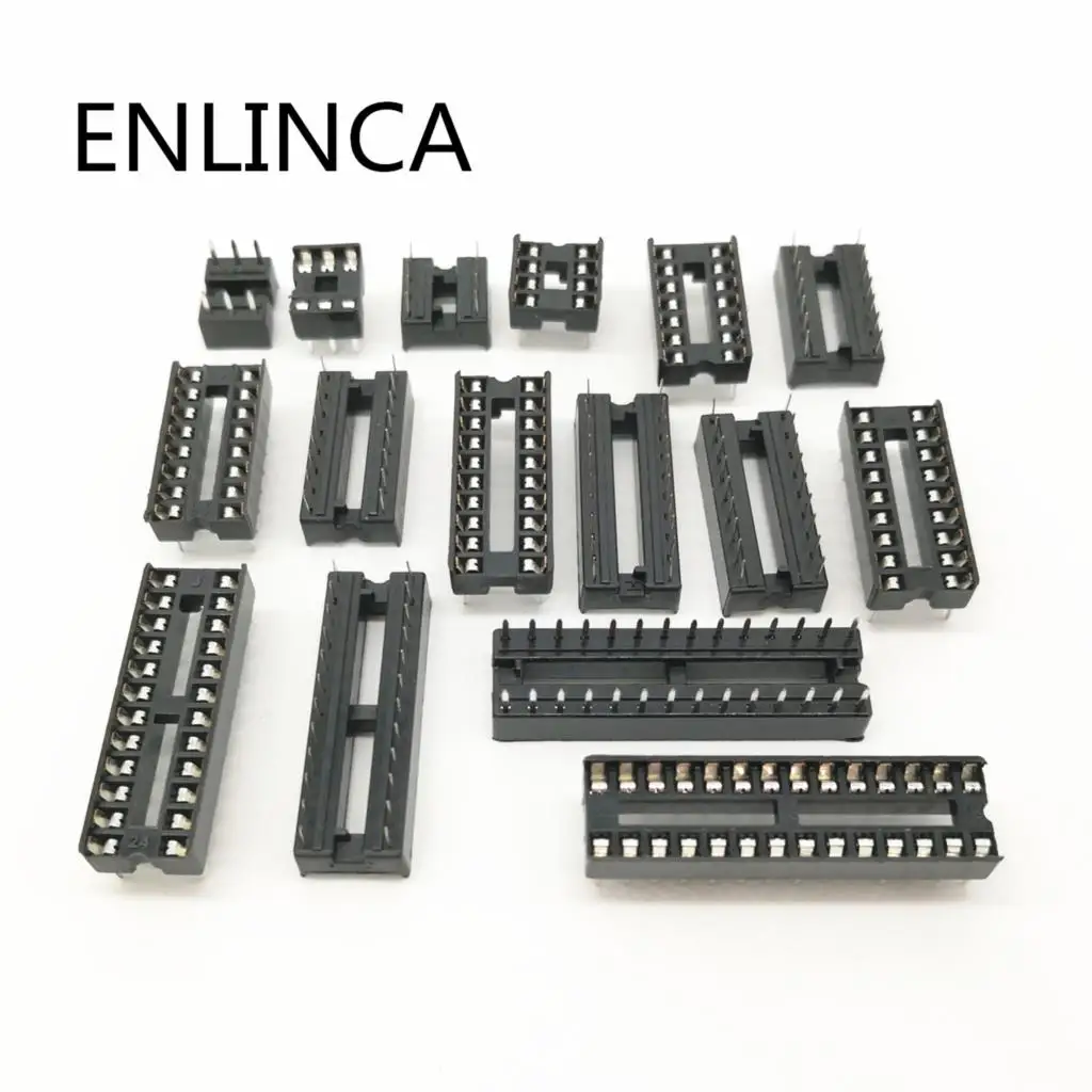 

10PCS Round Hole IC socket Connector DIP 6 8 14 16 18 20 24 28 40 pin Sockets DIP6 DIP8 DIP14 DIP16 DIP18 DIP20 DIP28 DIP40 pins