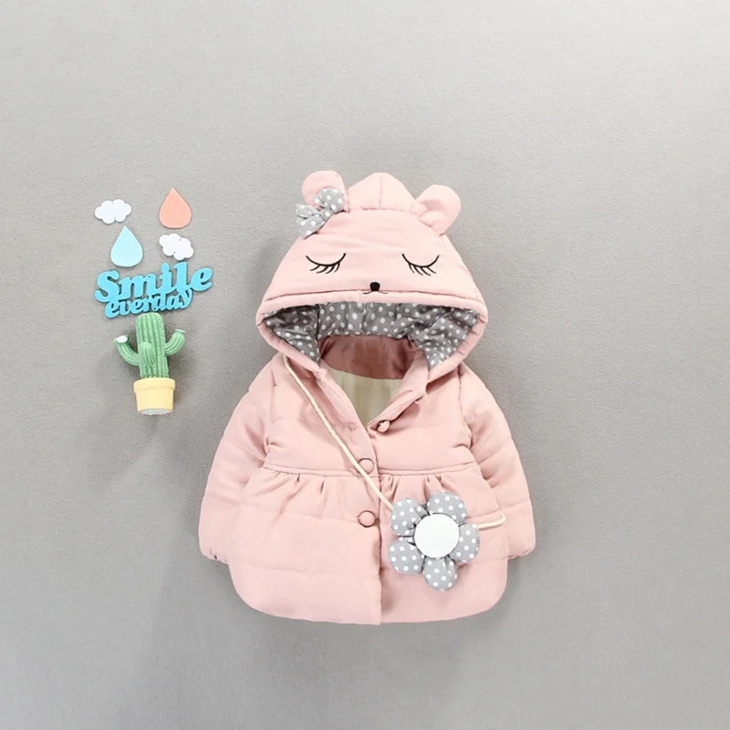 

Warm Winter Children Baby Infants Girls Kids Cartoon Hooded Velvet Thicken Princess Jackets Parkas Coat Outwear Casaco S7438