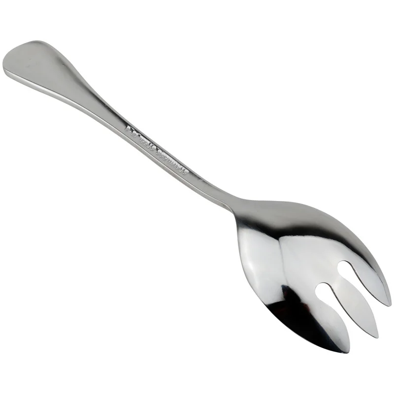 KMYCStainless steel Western Silver Spork салатная ложка круглая вилка для фруктов столовые приборы кухонная посуда аксессуары