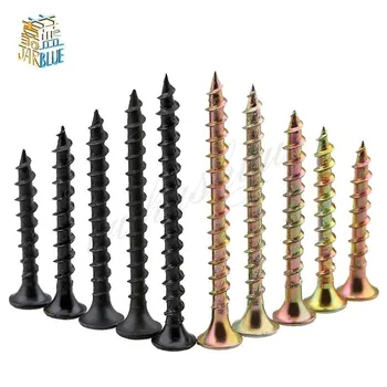 20/50pcs M4 Cross Pan Head Black Carbon Steel Phillips Head Self-tapping Electronic Screws Countersunk Head Wood Screw