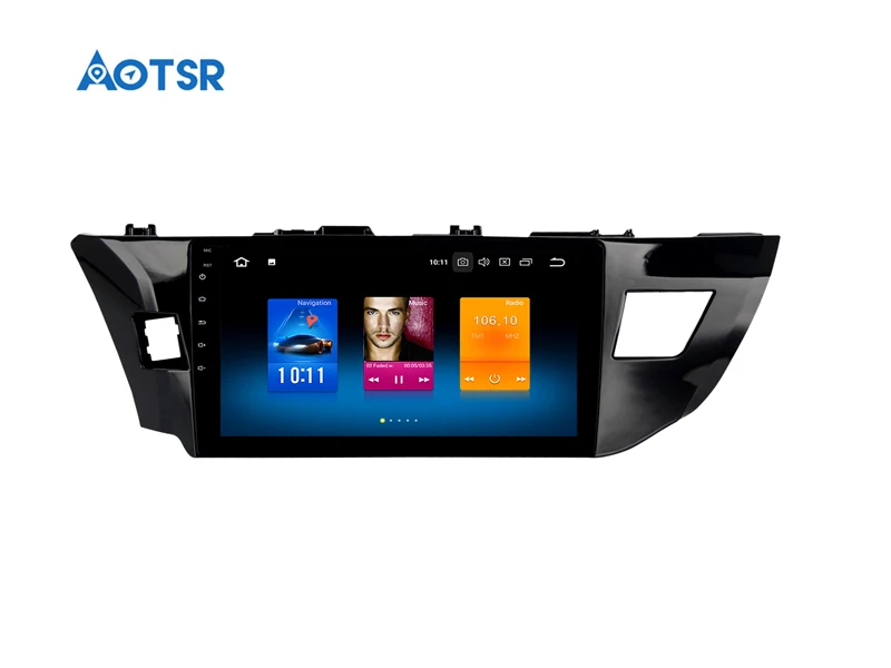 Discount Android 8.0 Car GPS navigation car multimedia player For Toyota Corolla 2014 2015 2016 recoder stereo auto Eight Core no DVD 1