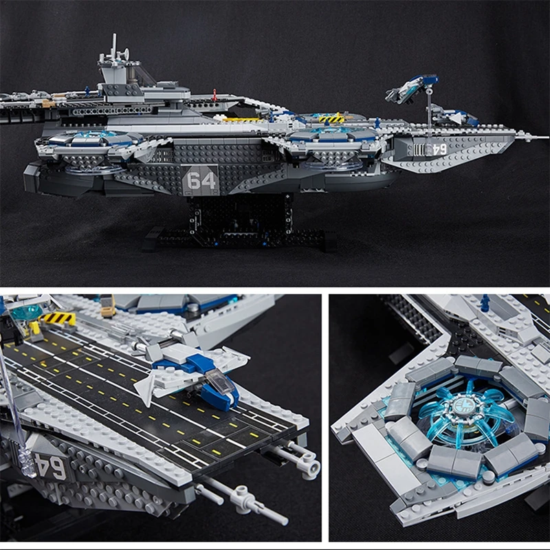 

Dhl Free Lepin 07043 Super Heroes The Shield Helicarrier Model Building Kits Blocks Bricks Toys Compatible