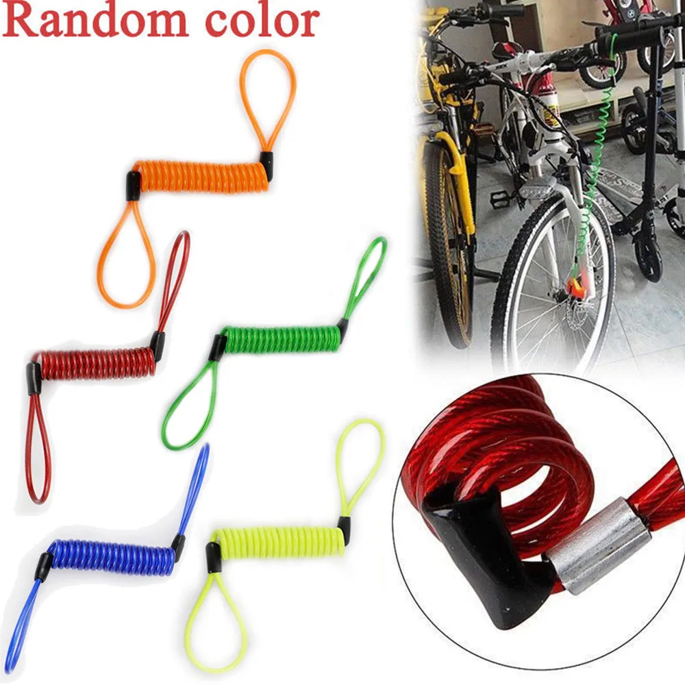 

Motorcycle Bike Scooter Alarm Disc Lock Security Spring Reminder Cable Strong