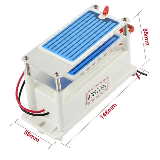 ATWFS 7g/h Ozone Generator 220V/110V Generator Water Air Cleaner with Ceramic Plate Longevity Double Sheet Sterilizer 5
