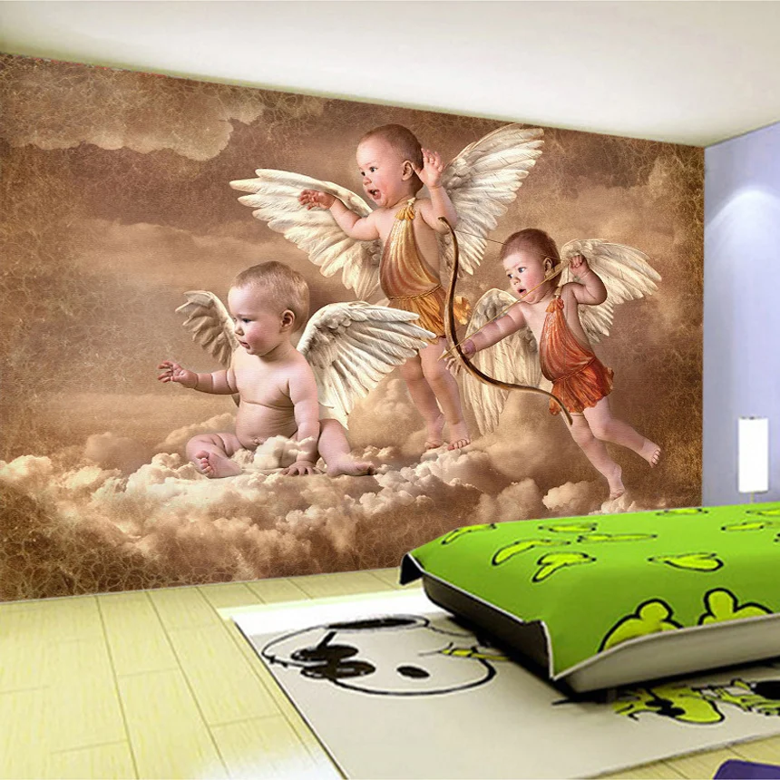 Одна комната ангел. Фотообои ангел. Фотообои на стену ангелочки. Обои с ангелами на стену. Фотообои с ангелочками на стену.