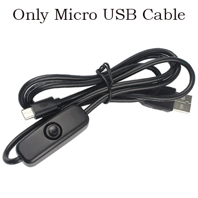 Dc 5v2. 5a 5 v 2.5a блок питания Ac Eu Us зарядное устройство адаптер питания Micro Usb зарядный кабель с переключателем для Raspberry Pi 3 2 - Цвет: USB Cable