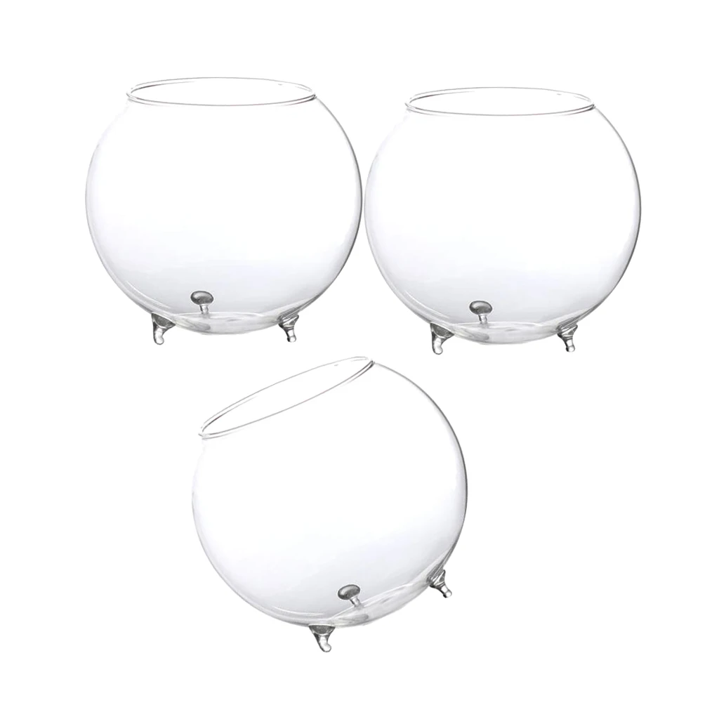 3Pcs Dia 10cm Clear Ball Glass Vase Bottle Terrarium Containers DIY Table Flowers Vase Transparent Wedding Garden Decor 3Pcs Dia 10cm Clear Ball Glass Vase Bottle Terrarium Containers DIY Table Flowers Vase Transparent Wedding Garden Decor