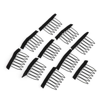

10Pc/Bag 6/7 Tooth Lace Clips Polyester Cloth Combs Hairpiece Caps Hairpins Barrette Hair Styling Tools Accessories