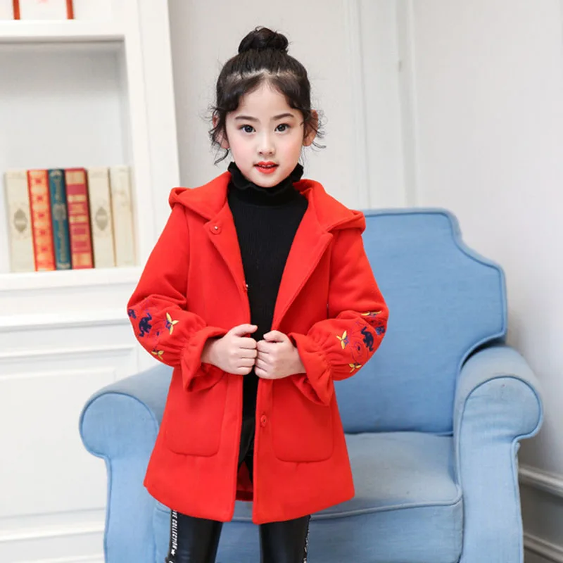 

2018 Autumn Winter Jackets For Girls Coats Kids Jacket Children Warm Hooded Outerwear Coats For Girls Clothes 4 6 8 10 12 Years