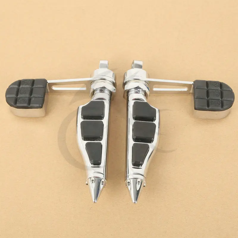 Stiletto Foot Pegs Footrest & Heel Stirrup For Harley Softail Sportster 883 1200 Glide Dyna Low Rider FXWG FXR Stiletto Foot Pegs Footrest & Heel Stirrup For Harley Softail Sportster 883 1200 Glide Dyna Low Rider FXWG FXR