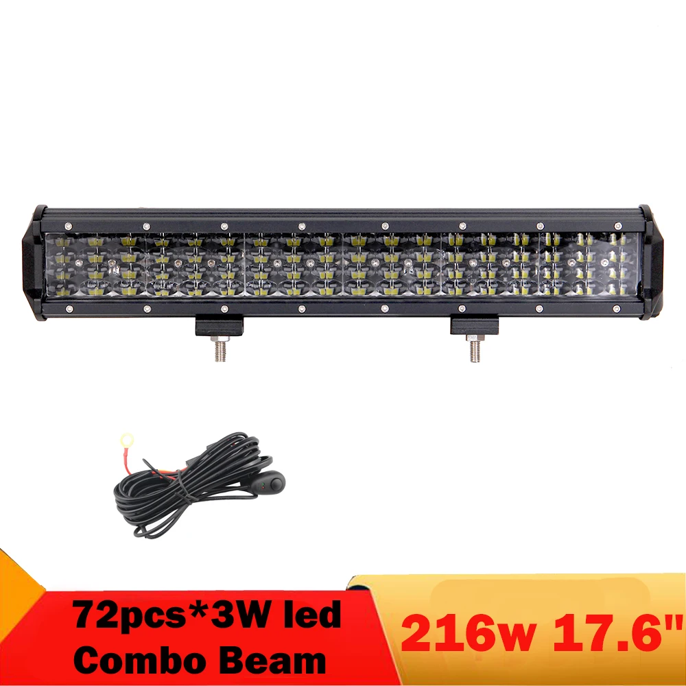 

Combo LED Offroad Bar 216W Driving Light Bar Work Light Roof Bumper Lamp Off Road Truck 4X4 Car ATV SUV Trailer Boat Headlight